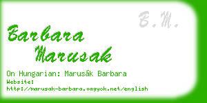 barbara marusak business card
